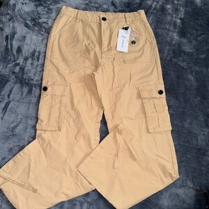 Women Tan Cargo Pants